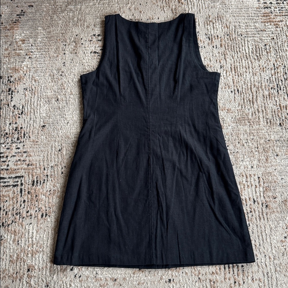Abercrombie & Fitch Black Button-Front Mini Dress - Picture 8 of 8